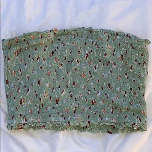 Floral cropped tube top